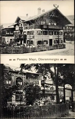 Ak Oberammergau in Oberbayern, Pension Mayr