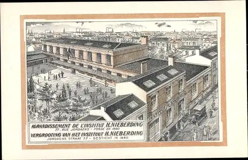 Künstler Ak Anvers Antwerpen Flandern, Institut H. Nieberding, 77 Rue Jordaens