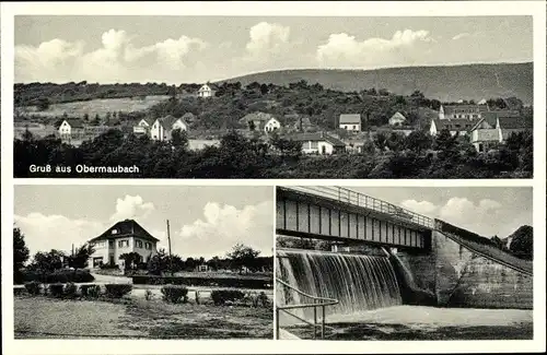 Ak Obermaubach Kreuzau in der Eifel, Total, Kaufhaus Franz Walter, Wehr