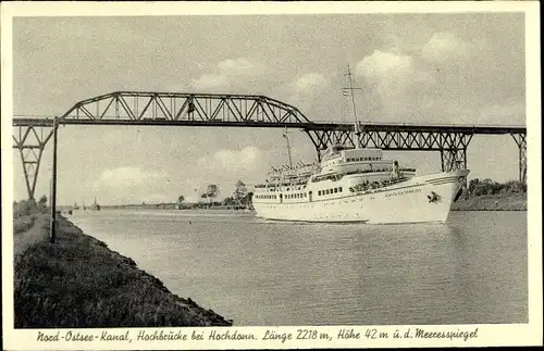 Ak Hochdonn in Dithmarschen, Dampfer Wappen von Hamburg, Hochbrücke, HADAG