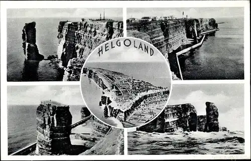 Ak Nordseeinsel Helgoland, Panorama
