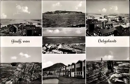 Ak Nordseeinsel Helgoland, Panorama, Teilansicht, Ort, Vogelschau