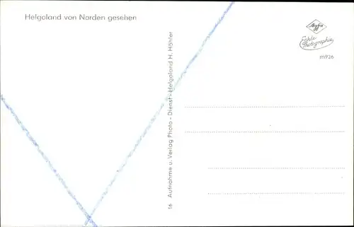 Ak Nordseeinsel Helgoland, Panorama v. Norden