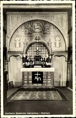 Ak Hahnenklee Bockswiese Goslar, Nordische Stabkirche