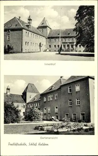 Ak Haldem Stemwede in Ostwestfalen Lippe, Schloss, Freiluftschule