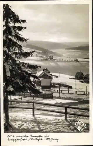 Ak Aschberg Klingenthal im Vogtland Sachsen, Panorama, Sporthotel Waldgut