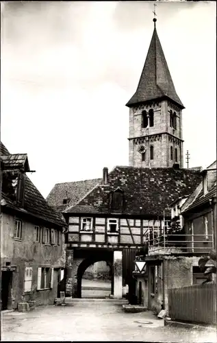 Ak Randersacker am Main Unterfranken, Torboge, Kirche, Ort