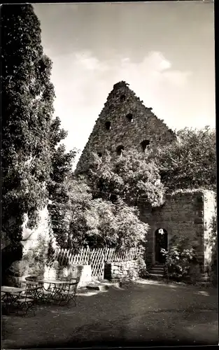 Ak Ostheim vor der Rhön Unterfranken, Ruine Lichtenburg, Restaurant