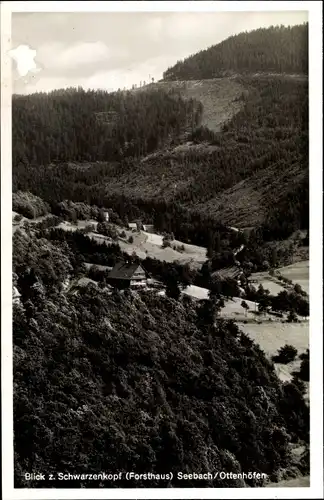 Ak Seebach in Baden Schwarzwald, Panorama, Forsthaus Schwarzenkopf