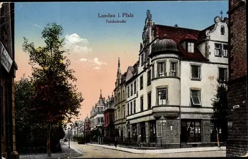 Ak Landau in der Pfalz, Teichstraße