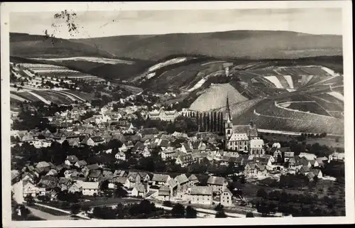 Ak Kiedrich Rheingau, Panorama von der Ortschaft, Fliegeraufnahme