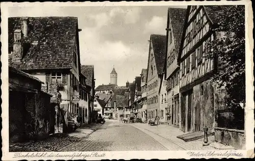 Ak Dinkelsbühl in Mittelfranken, Untere Schmiedsgasse