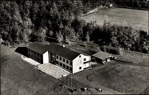 Ak Geislitz Linsengericht in Hessen, Fliegeraufnahme der Jugendherberge