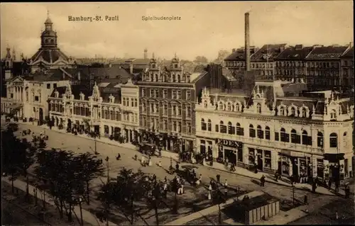 Ak Hamburg Mitte St. Pauli, Blick auf den Spielbudenplatz 