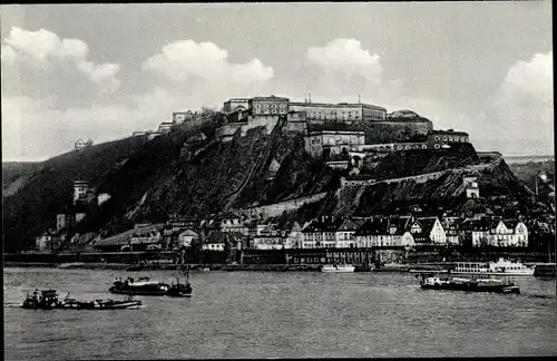 Ak Ehrenbreitstein Koblenz, Stadtblick