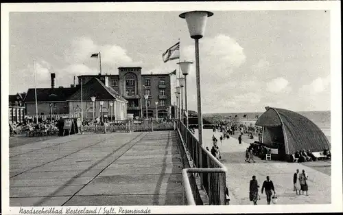 Ak Westerland auf Sylt, Promenade