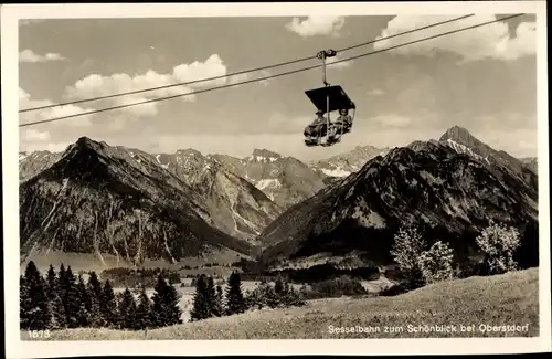 Ak Oberstdorf im Oberallgäu, Sesselbahn zum Schönblick