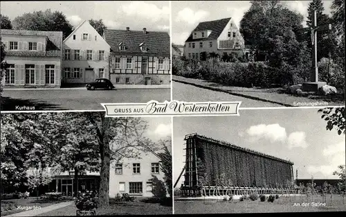 Ak Westernkotten Erwitte in Westfalen, Kurhaus, Erholungsheim, Kurgarten, Saline