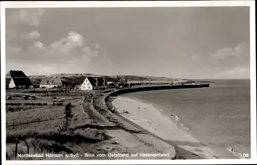 Ak Hörnum auf Sylt Nordfriesland, Oststrand, Hafeneinfahrt