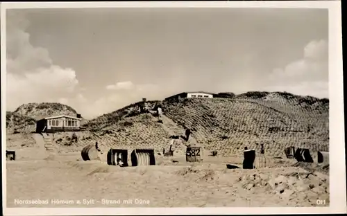 Ak Hörnum auf Sylt Nordfriesland, Strand mit Düne