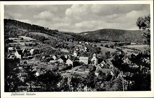 Ak Hausen Heimbach, Blick auf die Ortschaft, Wald