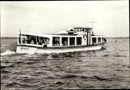 Ak Arendsee Altmark, Fahrgastschiff Seeadler in Fahrt