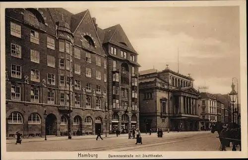 Ak Hamburg Mitte Neustadt, Dammtorstraße, Verwaltungsgebäude der Oberschulbehörde, Schwanenapotheke