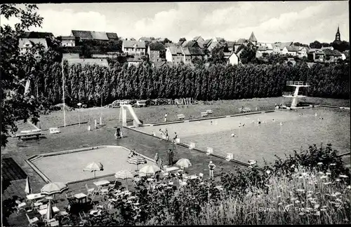 Ak Büren in Westfalen, Freibad