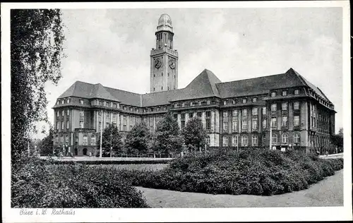 Ak Buer Gelsenkirchen im Ruhrgebiet, Rathaus