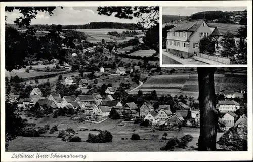 Ak Unter Schönmattenwang Wald Michelbach im Odenwald Hessen, Panorama, Zum Ochsen