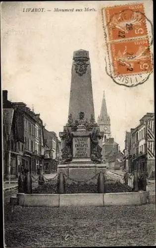 Ak Livarot Calvados, Monument aux Morts