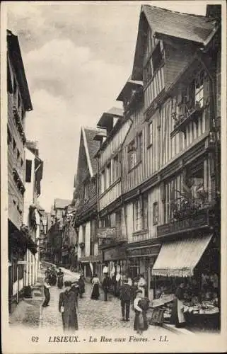 Ak Lisieux Calvados, La Rue aux Fevres