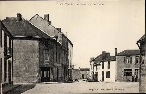 Ak Torfou Maine et Loire, La Place