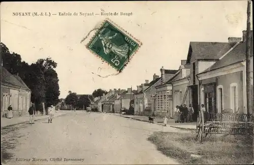 Ak Noyant Maine et Loire, Route de Bauge