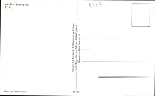 Ak Israelisches Passagierflugzeug, EL AL Airlines, Boeing 767, 4X-EAA