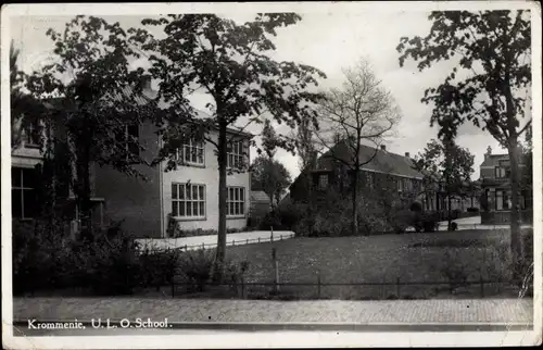 Ak Krommenie Zaanstad Nordholland Niederlande, U. L. O. School