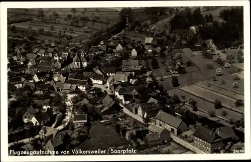 Ak Völkersweiler in der Pfalz, Fliegeraufnahme