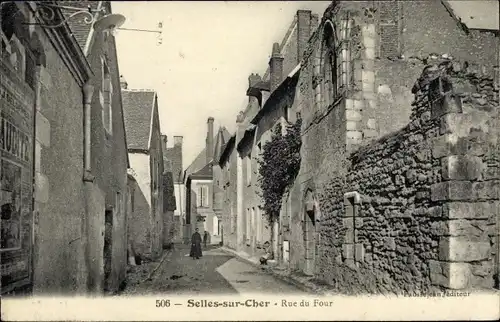 Ak Selles sur Cher Loir et Cher, Rue du Four