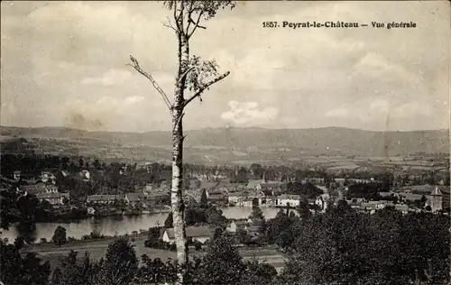 Ak Peyrat le Château Haute Vienne, Vue generale