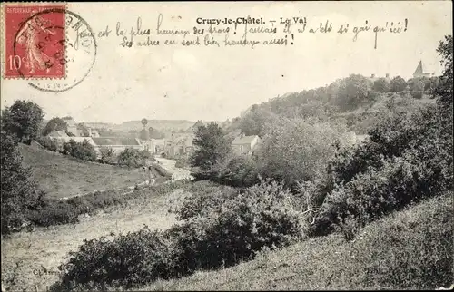 Ak Cruzy le Châtel Yonne, Le Val