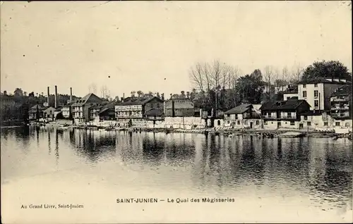 Ak Saint Junien Haute Vienne, Le Quai des Megisseries