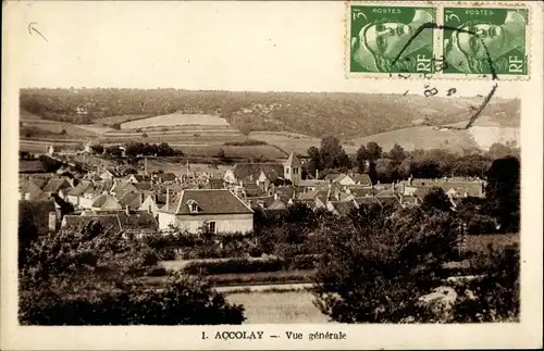 Ak Accolay Yonne, Vue generale