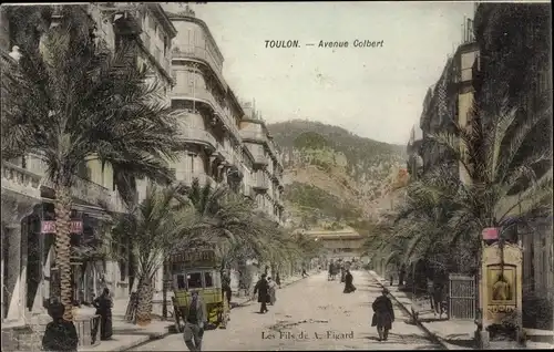 Ak Toulon Var, Avenue Colbert