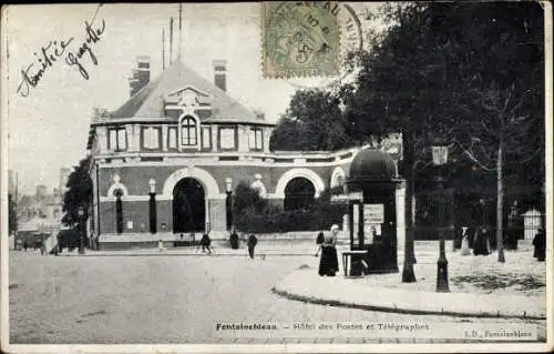 Ak Fontainebleau Seine et Marne, Hotel des Postes et Telegraphes