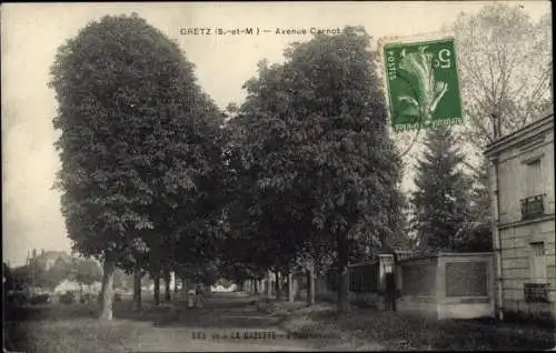 Ak Gretz Seine et Marne, Avenue Carnot