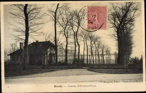 Ak Gretz Seine et Marne, Avenue d'Armainvilliers