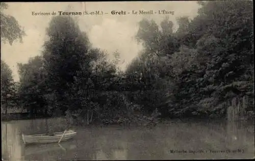 Ak Gretz Seine et Marne, Le Mesnil, L'Etang