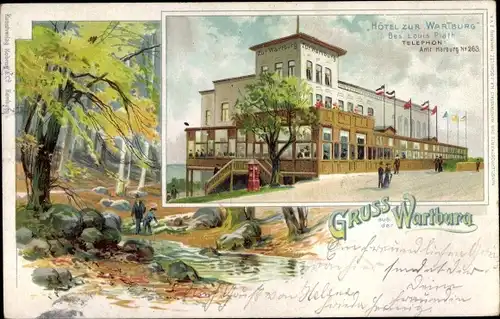 Litho Hamburg Harburg, Gasthaus Wartburg