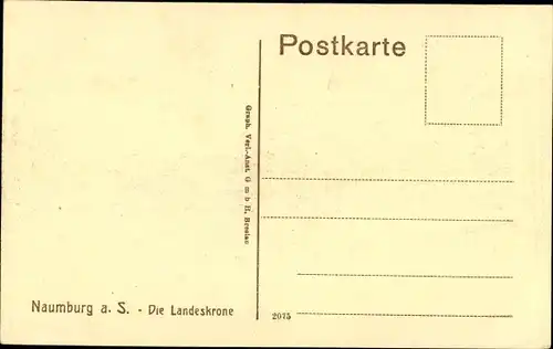 Ak Naumburg an der Saale, Partie an der Landeskrone, Hausansicht