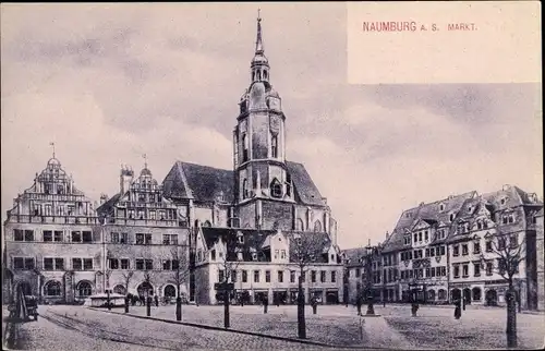 Ak Naumburg an der Saale, Markt, Rathaus